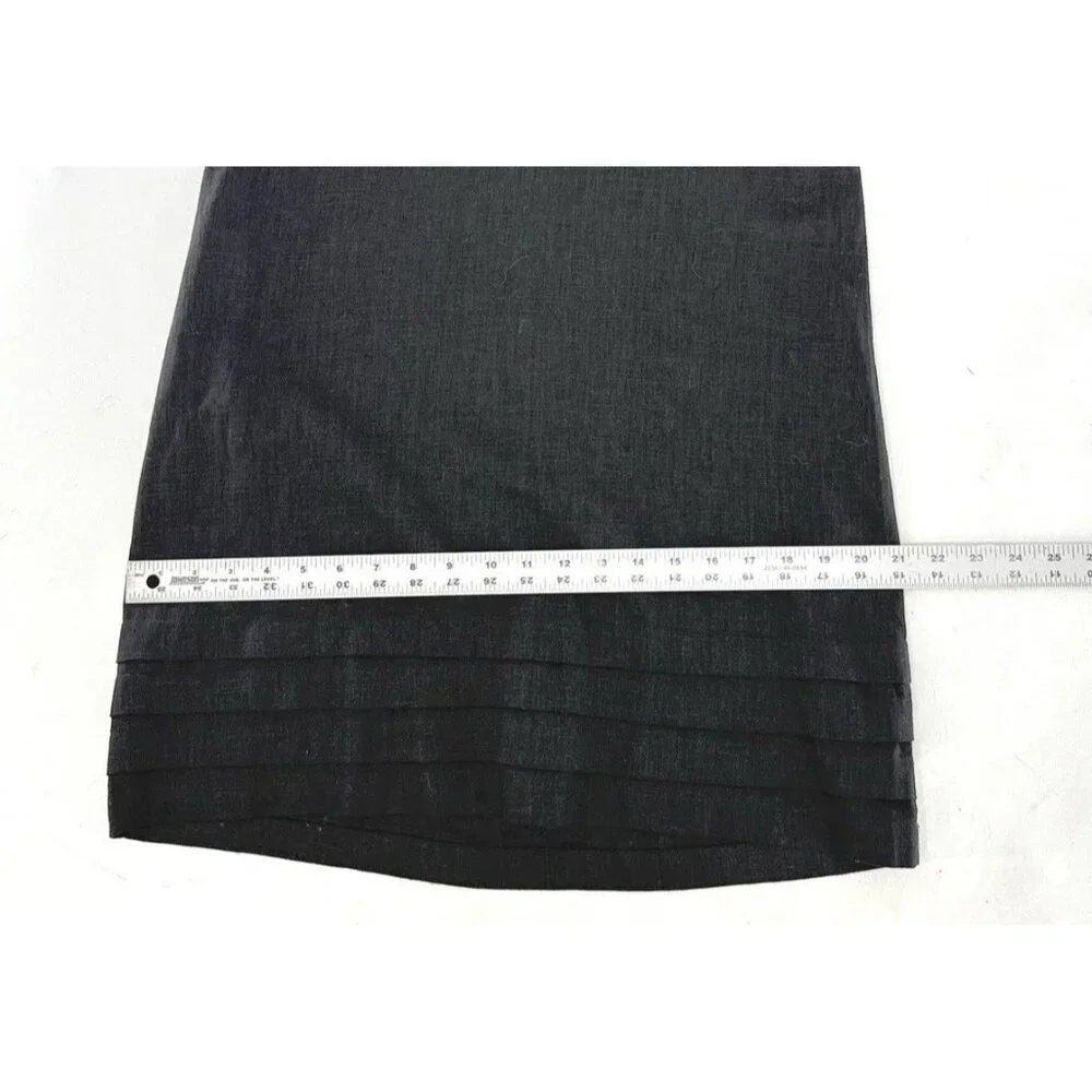 Nicole Miller Women’s Linen Blend Black Dress Pullover Boho‎ Preppy Size Small